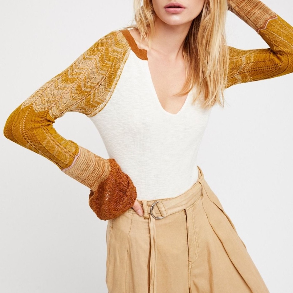 We The Free Sunshine Thermal XS Free People Top